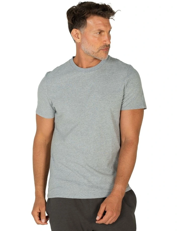 Essential Crew Neck Tee in Grey Marle