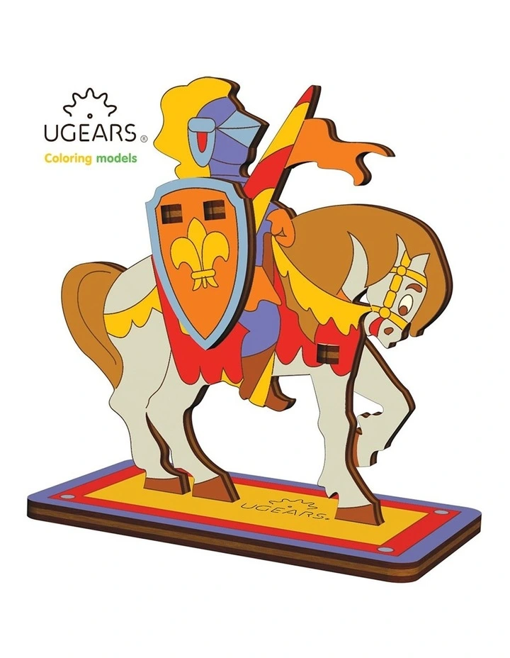 3D Colouring Knight 8 Piece Wooden Puzzle Kit (5+ Years)