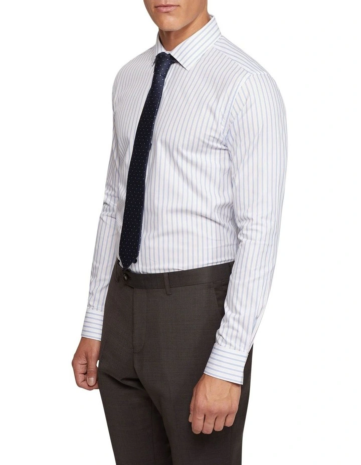 Beckton Slim Fit Striped Shirt in Sky