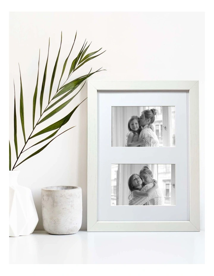 Photo Frame A4/Double 10x15cm in White