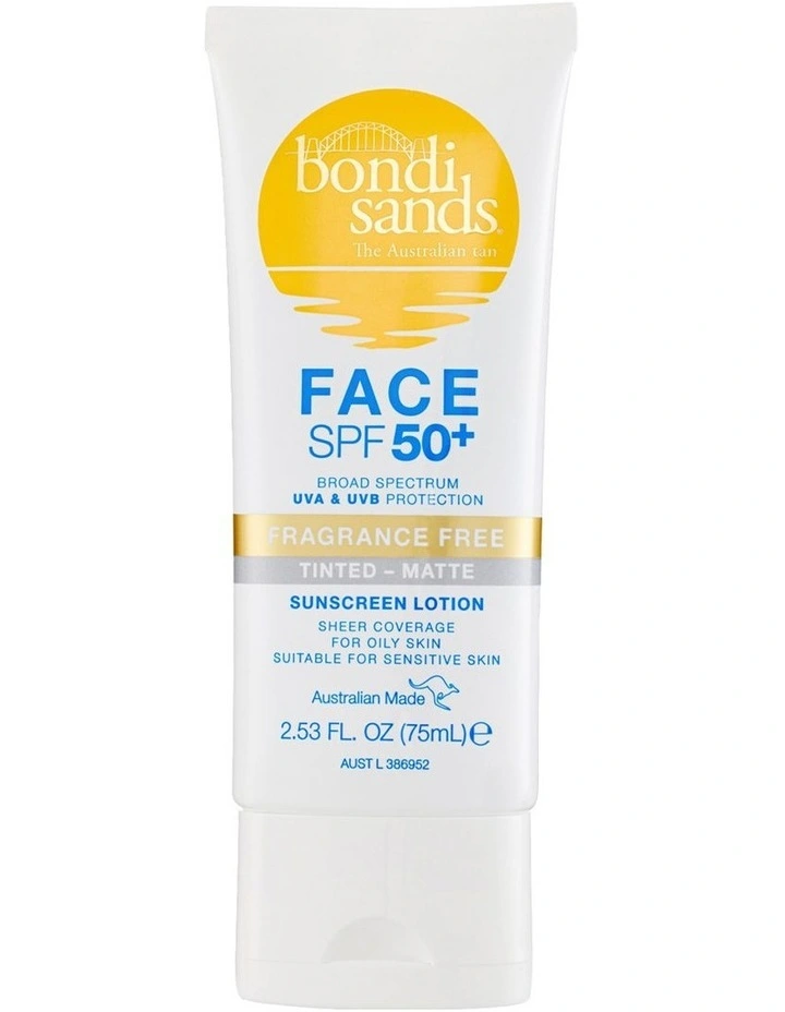 SPF 50+ Fragrance Free Matte Tinted Face Lotion 75ml