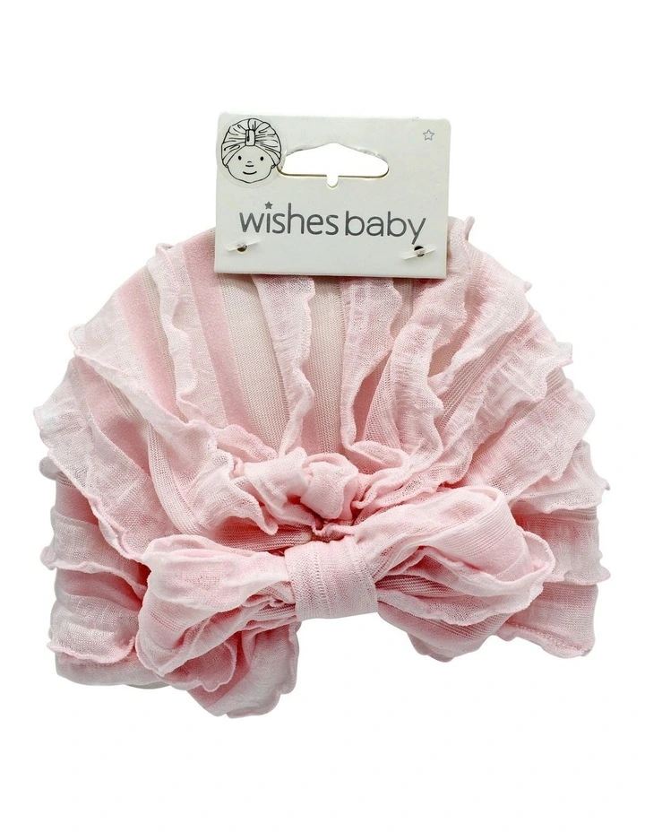 Layered Baby Turban in Pink