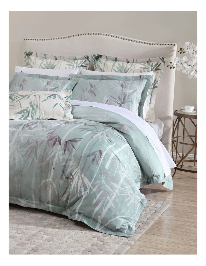 Bamboo Florette Quilt Cover Set in Sage
