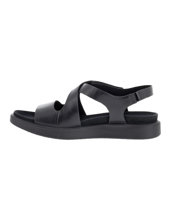 Flowt Leather Sandal in Black