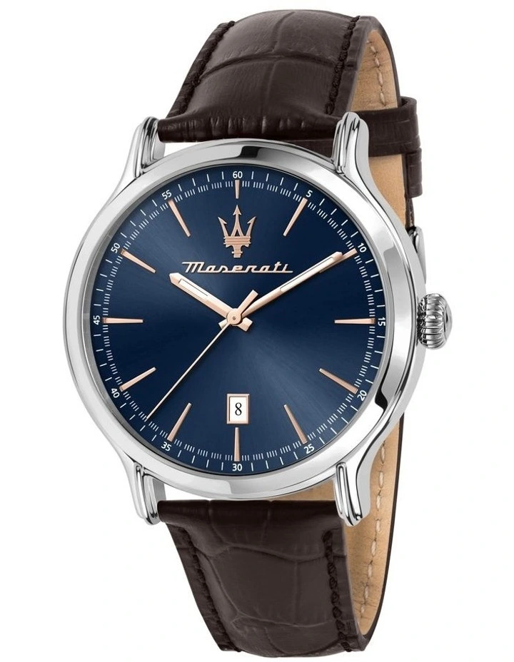 Epoca Leather Watch 42mm in Brown