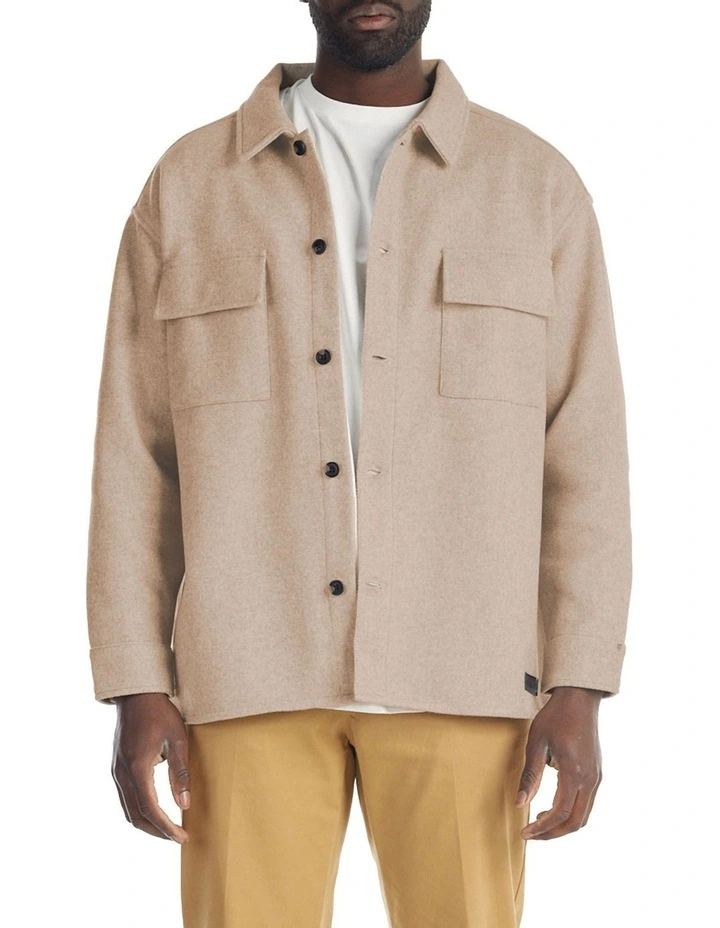 Durant Shacket in Beige