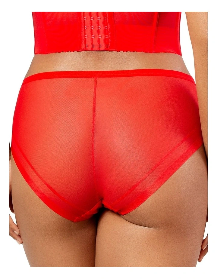 Shea Full Coverage High Waist Brief in Racing Red
