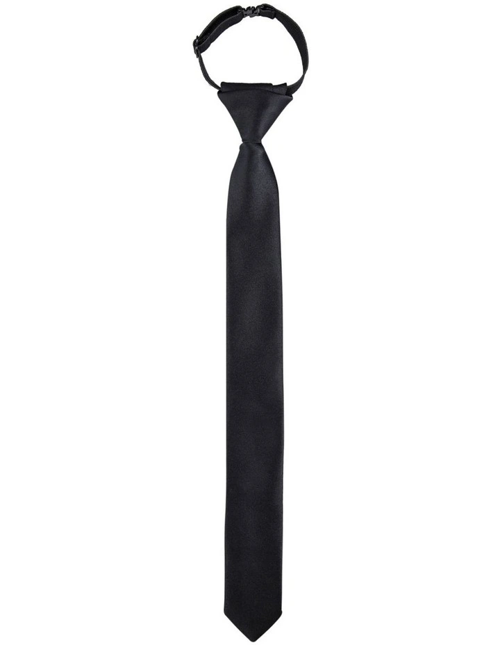 Kids Elastic Tie Black