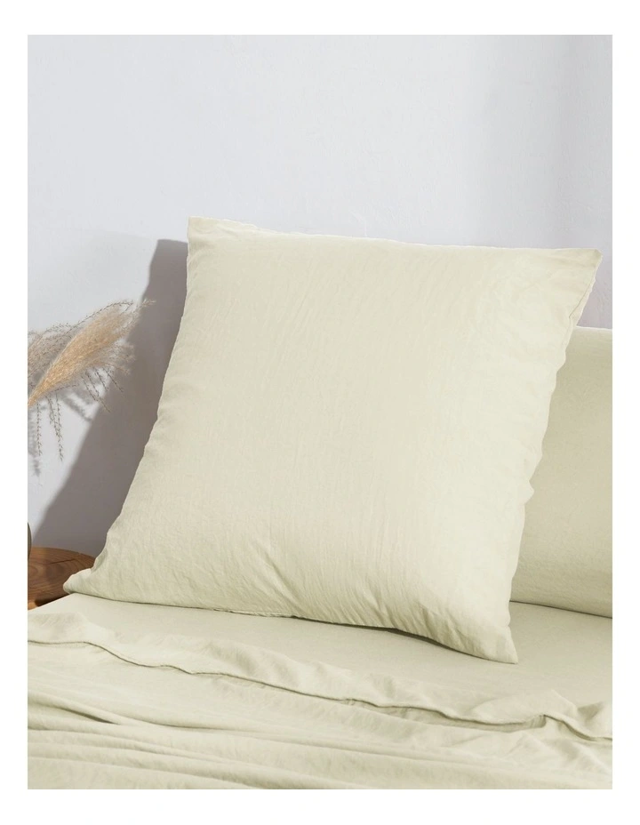 Superfine Washed Microfibre European Pillowcase in Natural