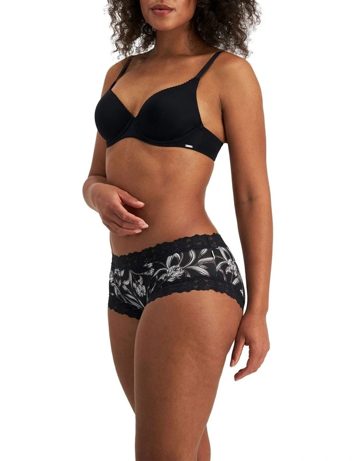 Parisienne Micro Print Boyleg Brief in Black