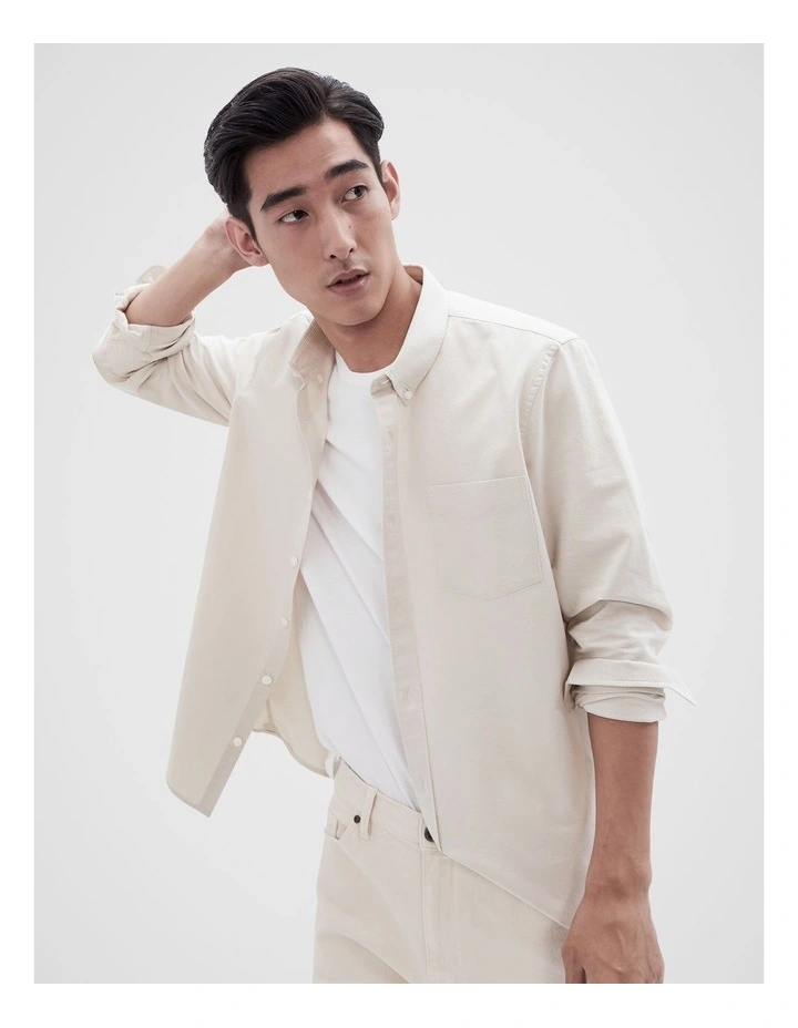 Oxford Regular Fit Shirt in Cream