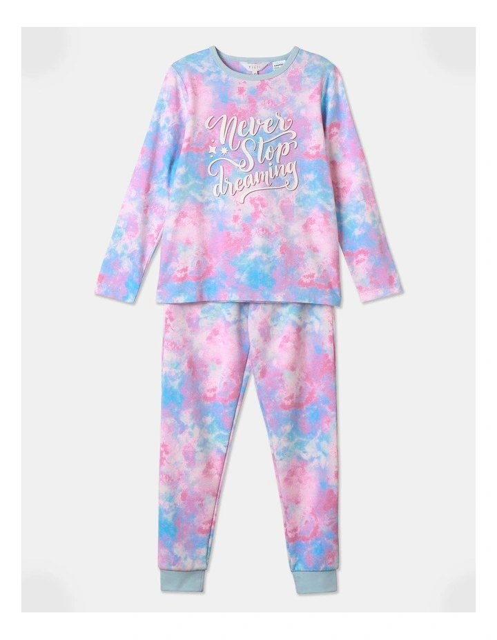 Essential Tye Die Pyjama Set in Lavender