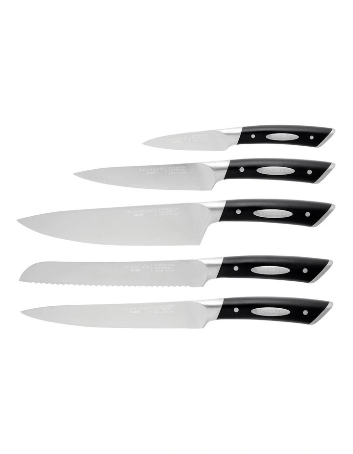 Classic Knife Block Set 6 Piece in Light Brown