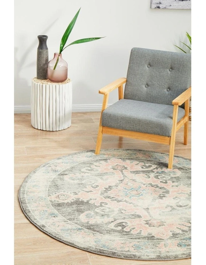 Avenue 701 Round Rug Grey