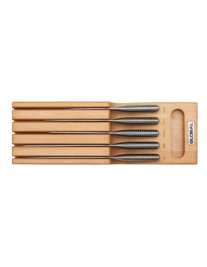 Hikaeme 6 Piece In-Drawer Cutlery Set Beechwood