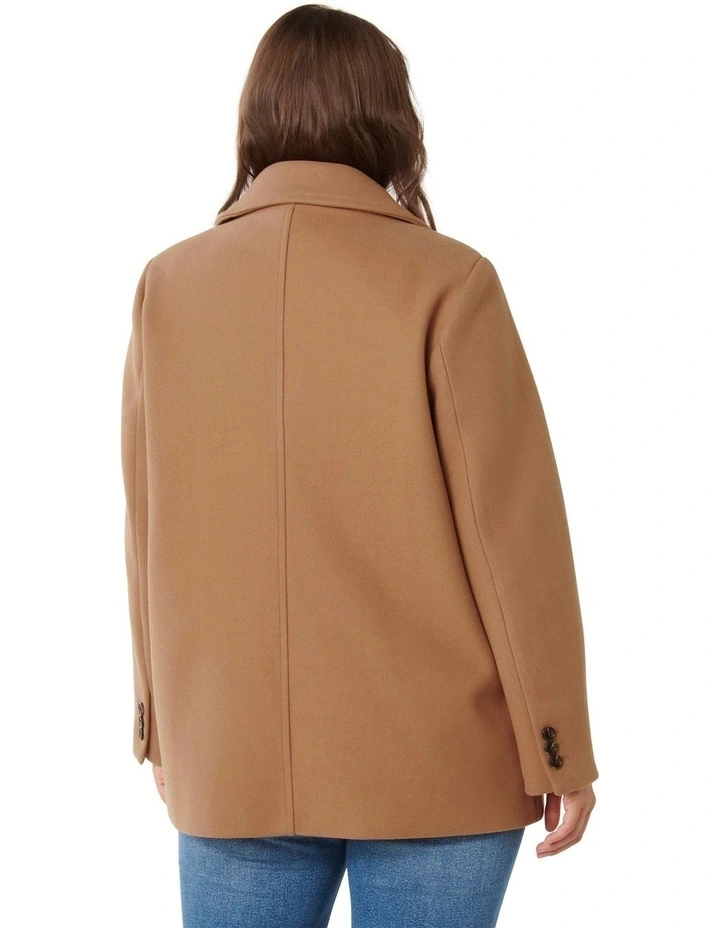 Maisie Pea Coat in Camel