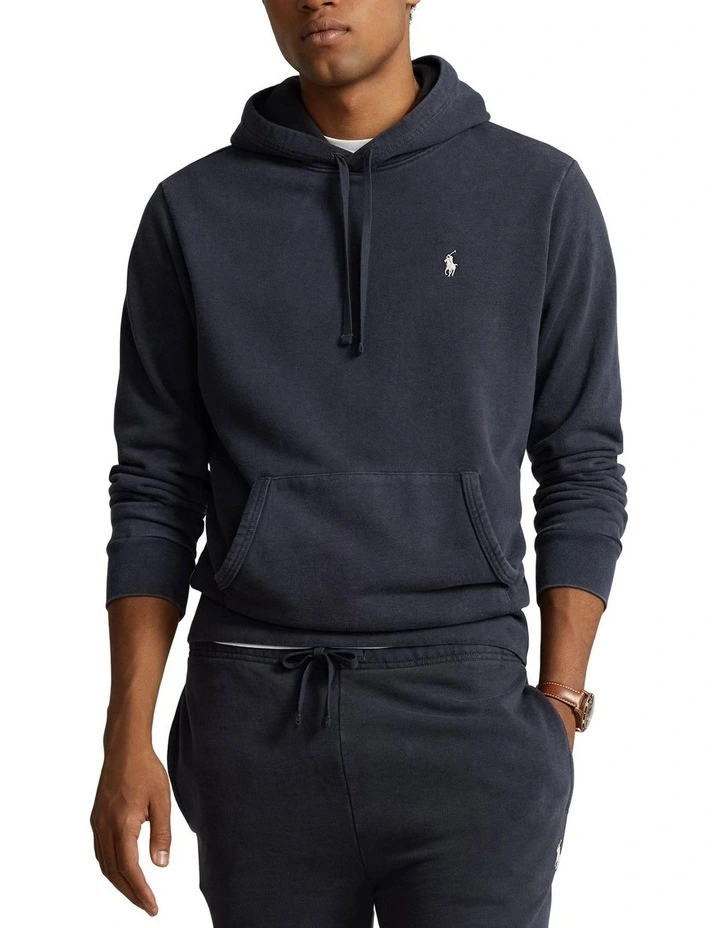 Loopback Fleece Hoodie in Black