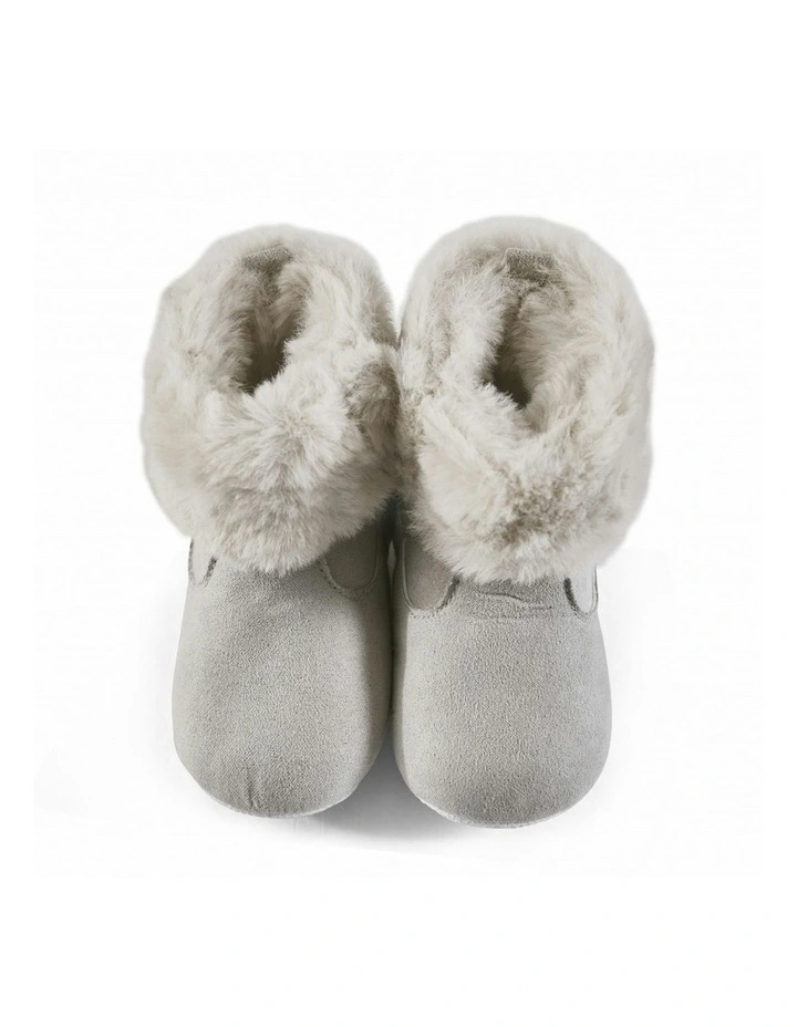 Faux Fur Lined Boot in Stone