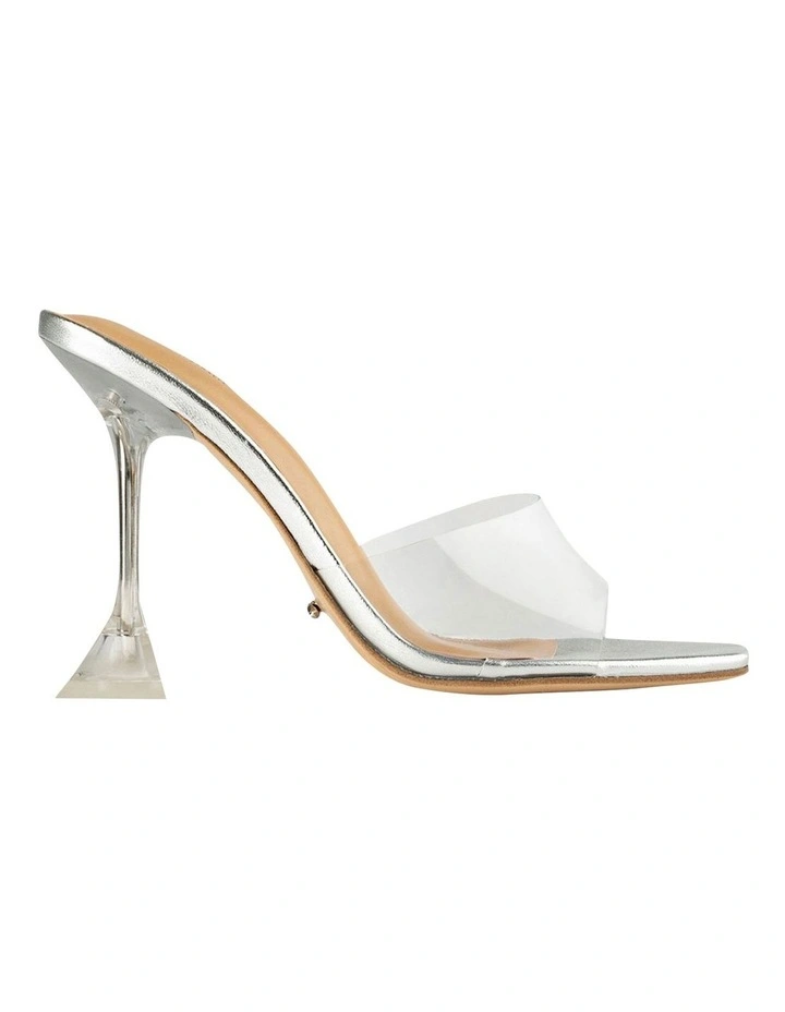 Serri Silver Clear Vinylite Heels