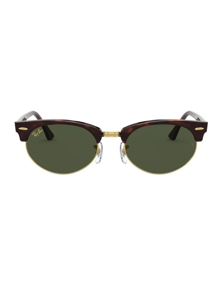 Clubmaster Oval Legend Gold Brown RB3946 Sunglasses