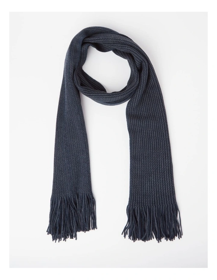 Two Tone Scarf in Navy