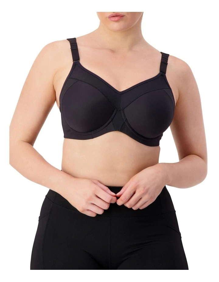 Triaction Ultra Padded Sports Bra in Black