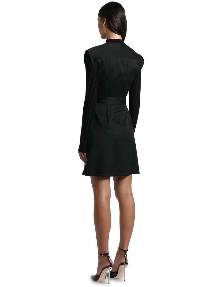 Cotton Mini Dress in Black