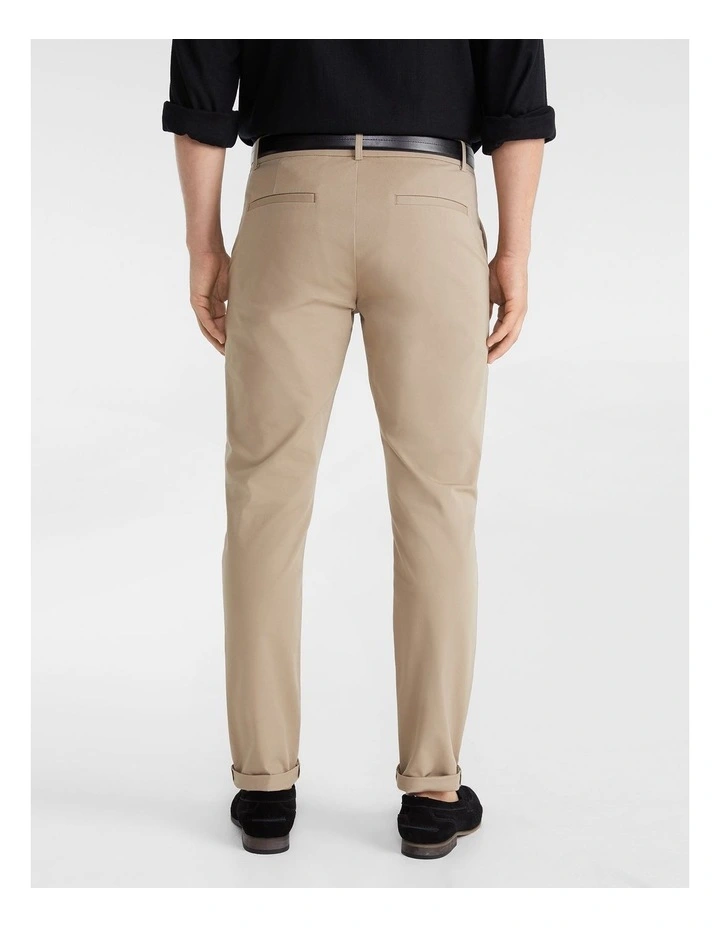 Danny Super Stretch Slim Chinos in Sand