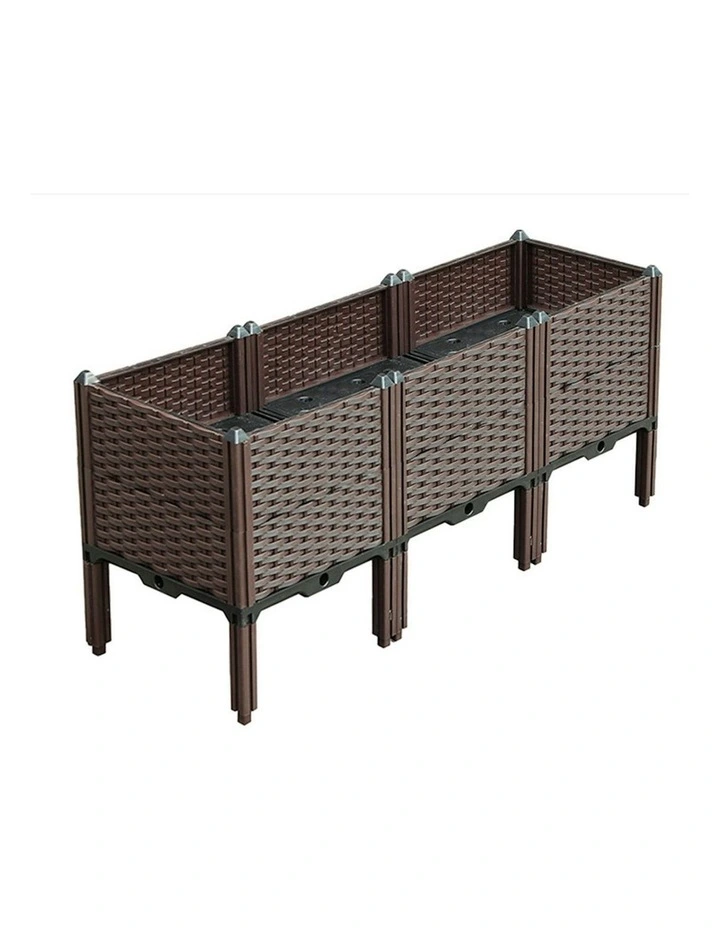 Raised Planter Box with Legs 120cm in Dark Brown