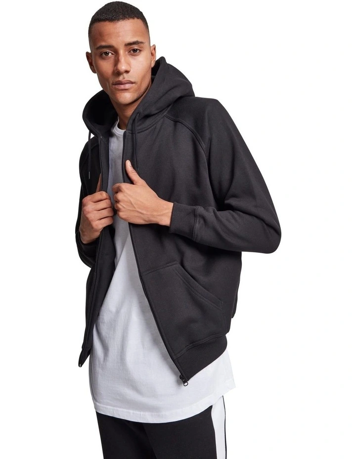 Heavyweight Zip Hoody in Black