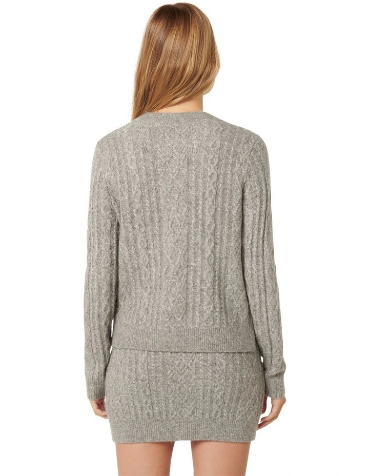 Rosie Cable Co Ord Jumper in Grey