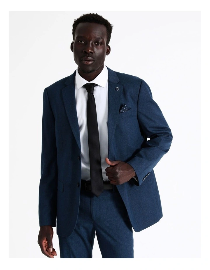 Tailored Puppytooth Suit Jacket in Atlantic