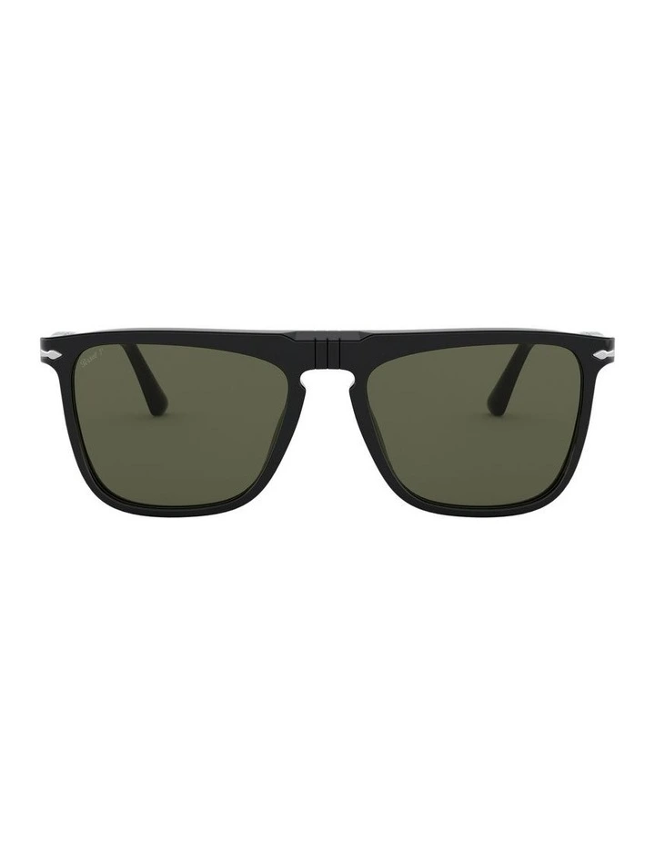 PO3225S Black Polarised Sunglasses