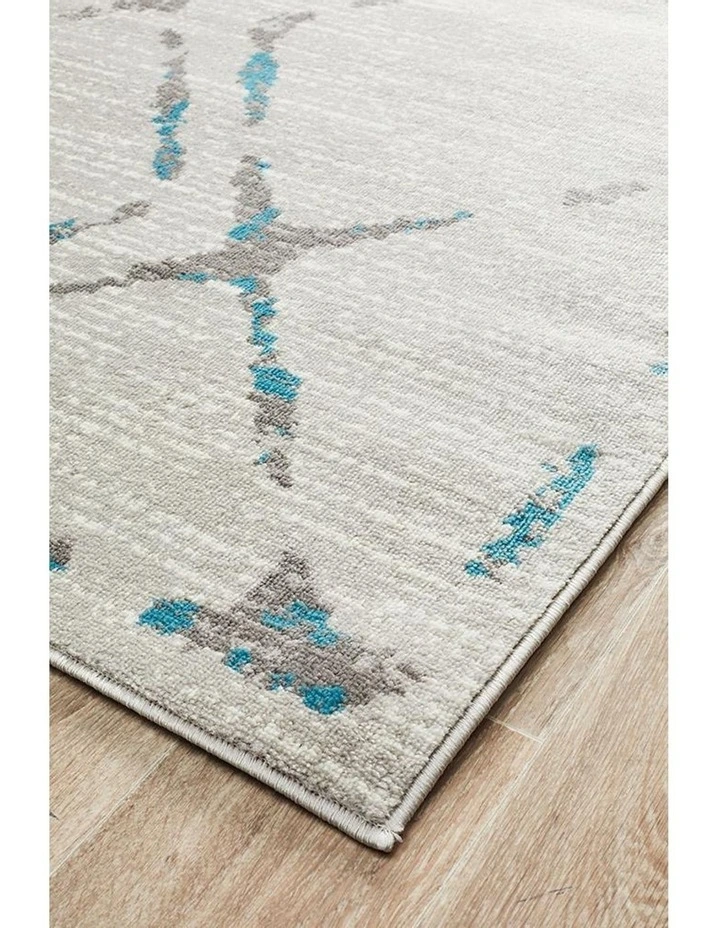 Kendall Contemporary Diamond Rug Grey Blue