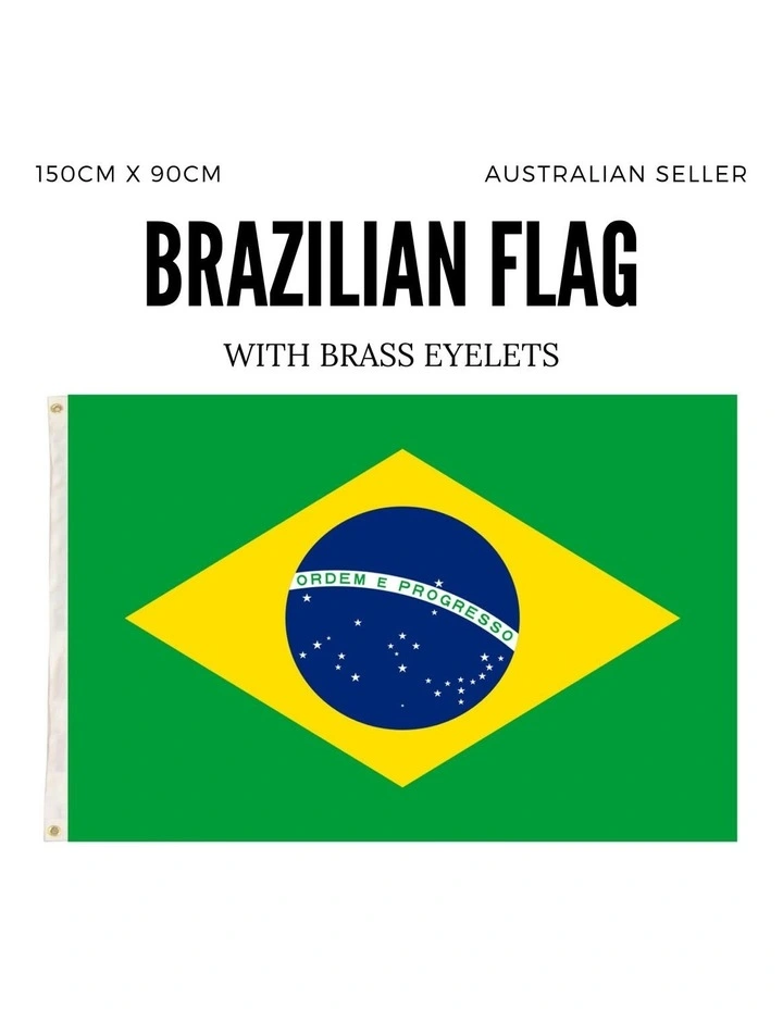 Heavy Duty Brazil Country Flag in Multi