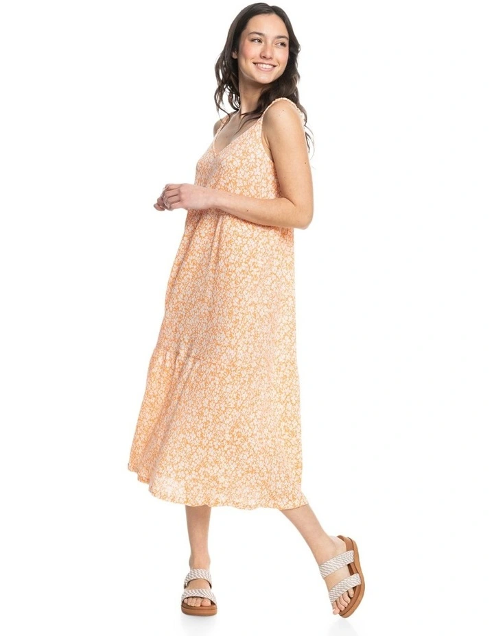 Waiting Line Again Strappy Dress in Tangerine