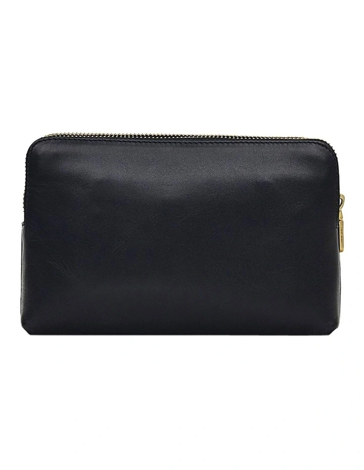 Pockets Icon Small Zip-Top Cross Body Bag in Black