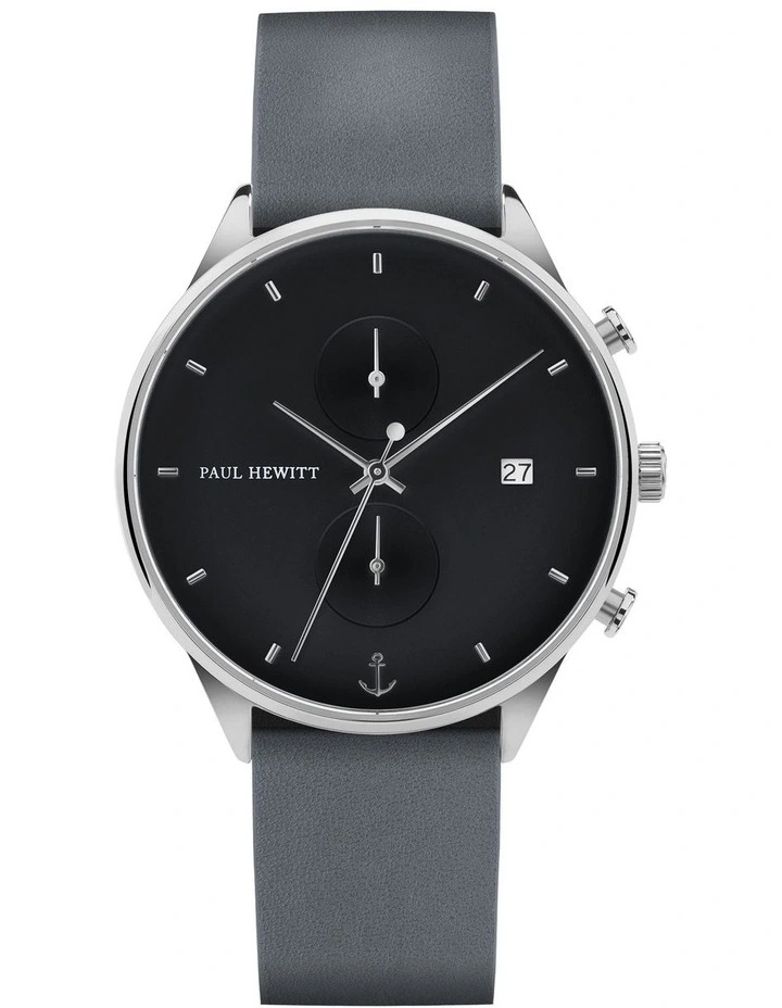 PH C S M 48M Chrono Line Grey Leather Watch