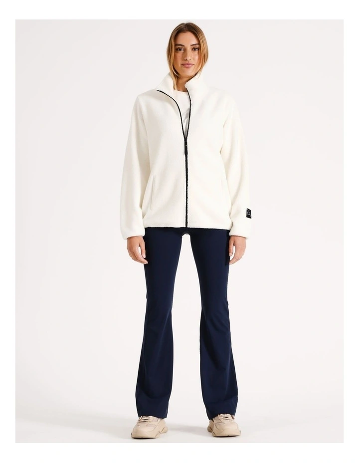 Sherpa Zip Front Jacket in Cream