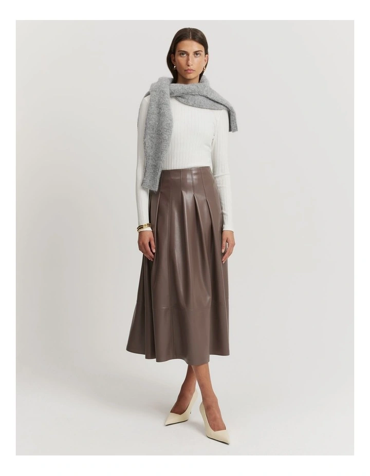 Long Sleeve Rib Top in White