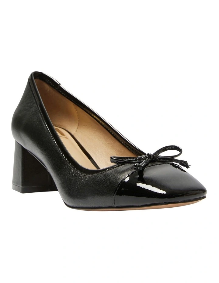 Talia Heeled Shoes in Black Patent/Leather