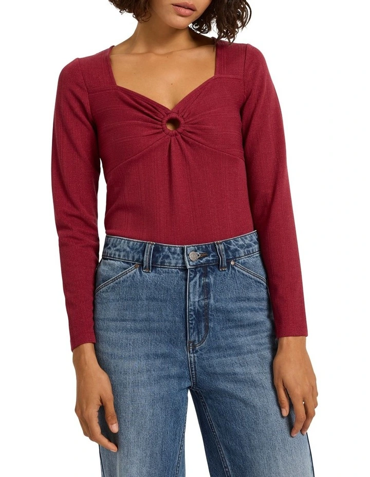 Shake It Off Rib Top in Fearless