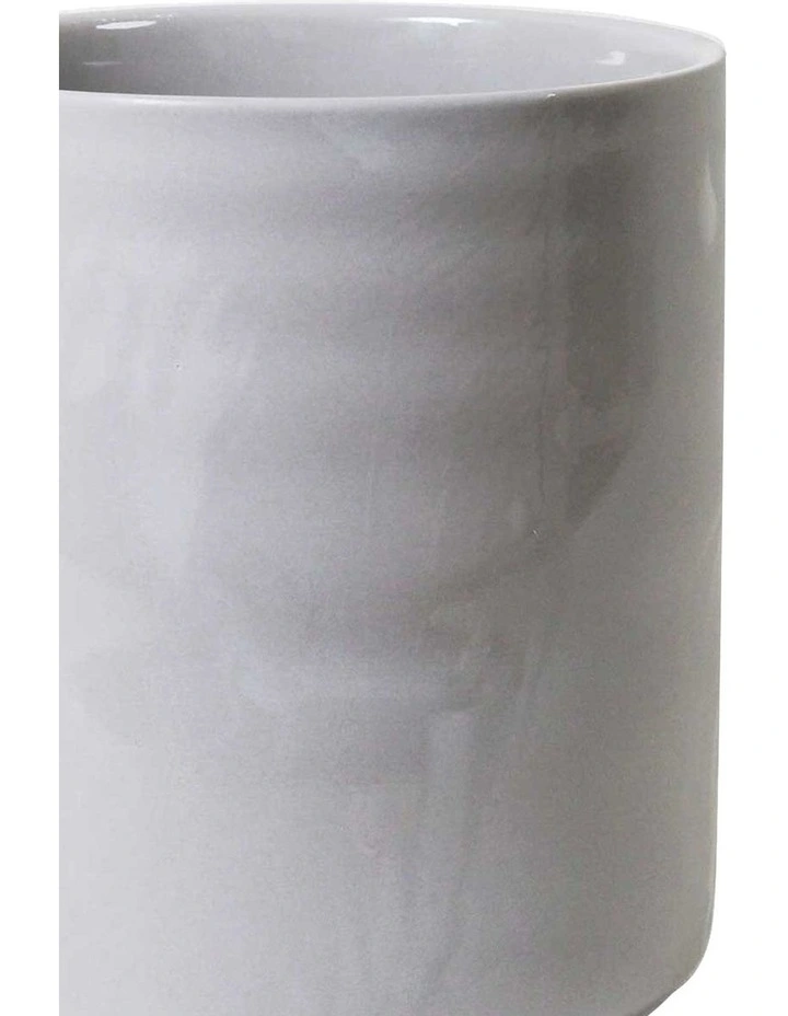 Muse Small Cylinder Vase 14.5cm x 16.5cm in Grey