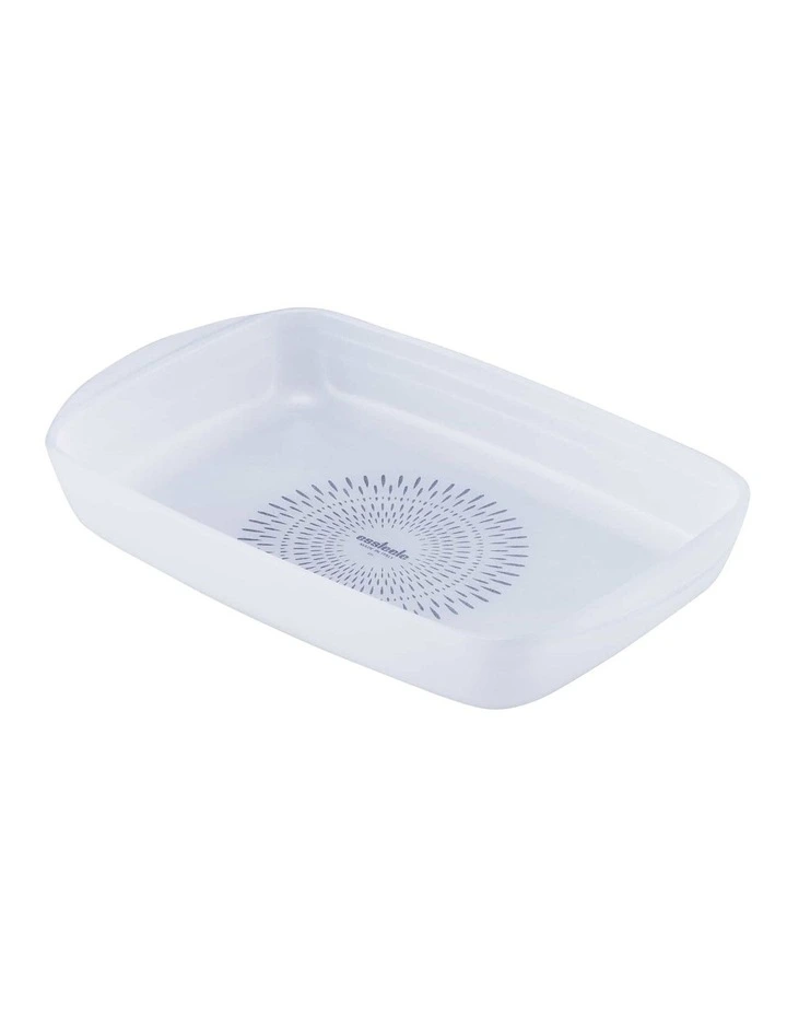 Glass Ceramic Ovenware Medium Rectangle Dish in White