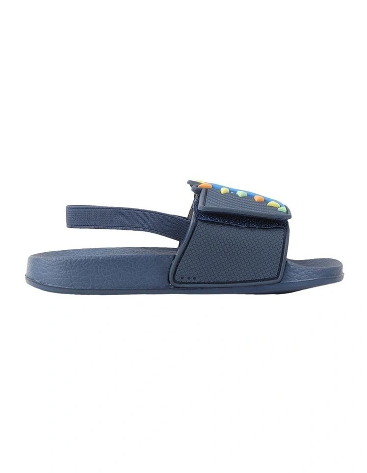 Kannon Dino Slide Beach Sandals in Navy