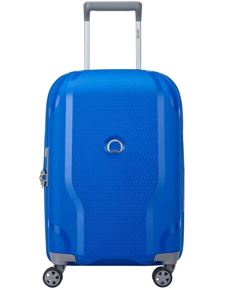 CLAVEL 55cm 4 Wheels Carry On Trolley Case in Klein Blue