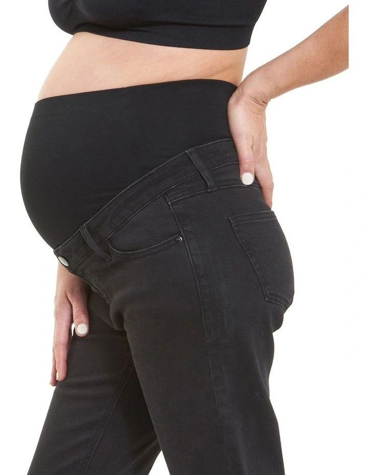 Hunter Over Bump Crop Jean in Black