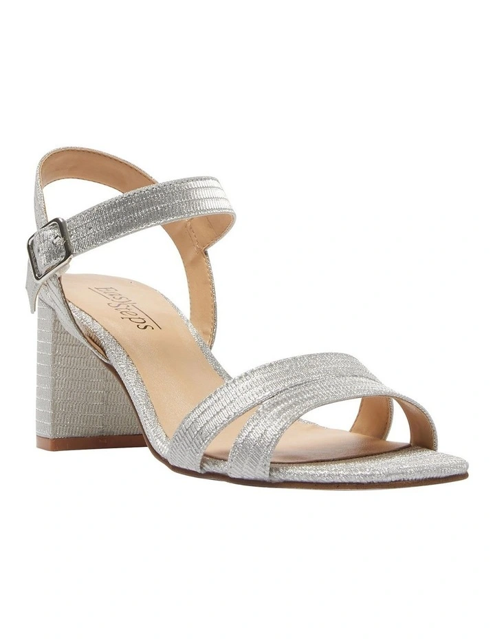 Unity Sandals in Silver Fabric