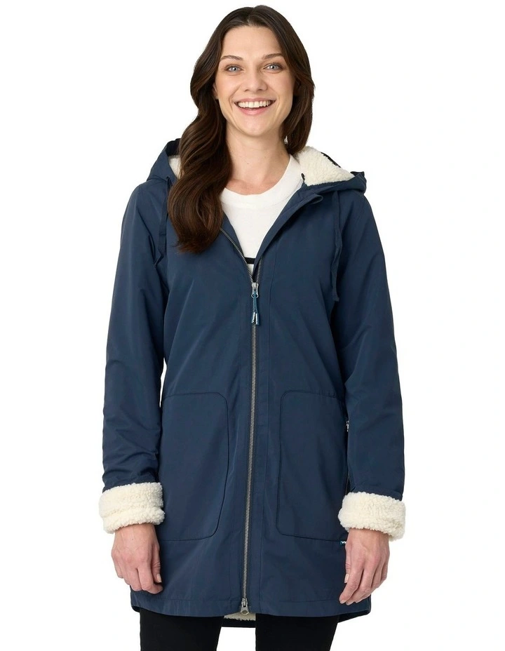 Hestia Waterproof Coat in Navy
