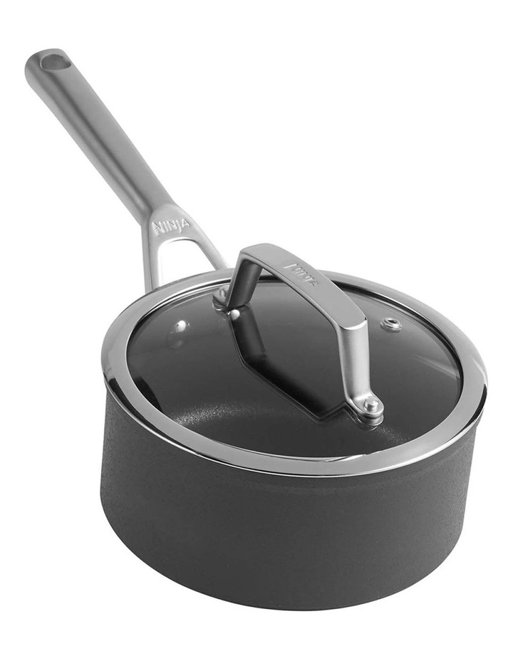 Zero Stick Saucepan !ith Lid 18cm/2.8L Stainless Steel/Charcoal